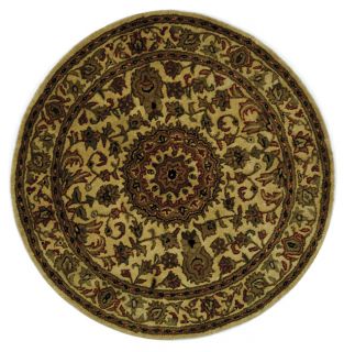 Handmade Classic Birjand Ivory Wool Rug (36 Round) (IvoryPattern OrientalMeasures 0.625 inch thickTip We recommend the use of a non skid pad to keep the rug in place on smooth surfaces.All rug sizes are approximate. Due to the difference of monitor colo