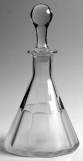Metropolitan Glass Gladstone Decanter & Stopper   Frosted Panels Lower Half,Ball