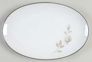 Noritake Sweet Talk 12 Oval Serving Platter, Fine China Dinnerware   Pink & Whi