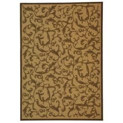 Indoor/ Outdoor Mayaguana Natural/ Brown Rug (9 X 12)