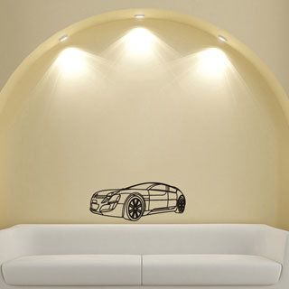 Citroen Sport Concept Design Vinyl Wall Art Decal (Glossy blackEasy to apply and remove, instructions includedDimensions 25 inches wide x 35 inches long )
