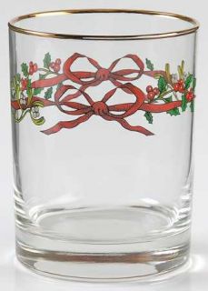 Royal Worcester Holly Ribbons 14 Oz Glassware Double Old Fashioned, Fine China D