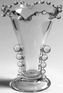 Imperial Glass Ohio Candlewick Clear (Stem #3400) Crimped Flower Vase   Clear, S