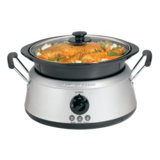 Hamilton Beach Stainless 3 in 1 Slow Cooker with Black Bowls