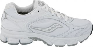 Mens Saucony ProGrid Echelon LE   White/Silver Gym Shoes