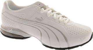 Mens PUMA Cell Surin   White/White/Puma Siliver Training Shoes