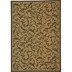 Indoor/ Outdoor Mayaguana Natural/ Brown Rug (4 X 57)