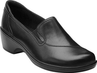 Womens Clarks May Poppy   Black Leather Casual Shoes