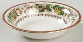 Spode Christmas Rose Coupe Cereal Bowl, Fine China Dinnerware   Bone,Flowers & H