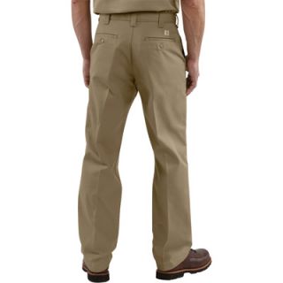 Carhartt Twill Work Pant   Khaki, 42in. Waist x 32in. Inseam, Regular Style,