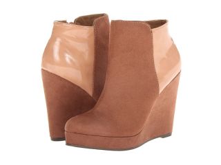 Michael Antonio Milena   Patent Womens Zip Boots (Brown)