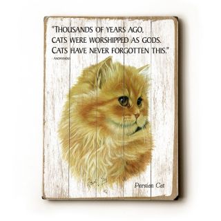 Artehouse Persian Cat Wooden Wall Art   14W x 20H in. Brown   0004 3028 26