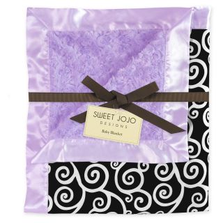Sweet Jojo Designs Kaylee Purple And Black Minky Swirl Baby Blanket (CottonCare instructions Machine washable, hand wash, air dry/tumble dryDimensions 30 inches high x 36 inches wideThe digital images we display have the most accurate color possible. Ho