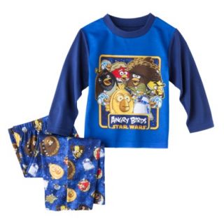 Angry Birds Toddler Boys 2 Piece Long Sleeve Pajama Set   Blue 2T