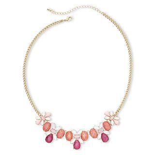 MIXIT Mixit Gold Tone Pink Collar Necklace