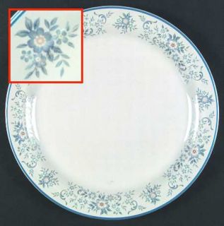 American Royalty Natalie Dinner Plate, Fine China Dinnerware   Stoneware,Blue Fl