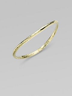 IPPOLITA 18K Yellow Gold Thin Hammered Bracelet   Gold