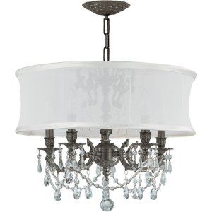 Crystorama Lighting CRY 5535 PW SMW CLM Brentwood Chandelier Hand Polished