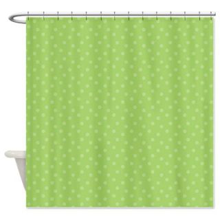  Light Green Polka Dotted Shower Curtain  Use code FREECART at Checkout