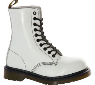 Dr. Martens 1919 10 Eye Steel Cap Boot   White Smooth Boots