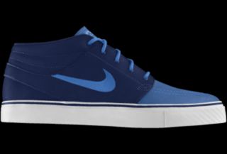 Nike SB Zoom Stefan Janoski Mid iD Custom Mens Skateboarding Shoes   Blue