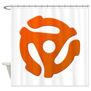  Orange 45 RPM Adapter Shower Curtain  Use code FREECART at Checkout