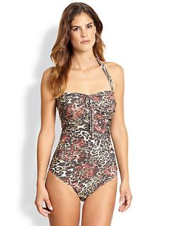Shan One Piece Floral & Animal Print Swimsuit   Print