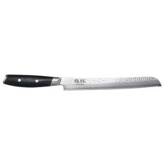 Yaxell Tsuchimon 9 inch Bread Knife (Black handleBlade materials VG10 stainless steel cladHandle materials Black canvas micartaBlade length 9 inchesHandle length 5 inchesWeight 1 poundDimensions 17 inches x 3 inches x 1 inch )