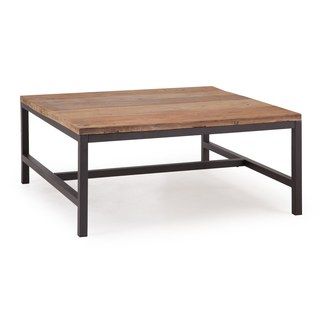 Gilman Distressed Natural Square Coffee Table