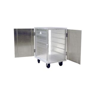 New Age Pass Thru Room Service Cart w/ Aluminum Reinforced Doors & 12 Tray Capacity