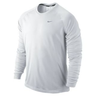 Nike Miler Mens Running Shirt   White