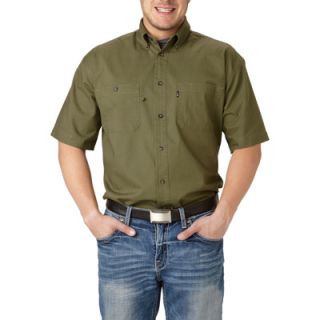 Key Wrinkle Resistant Canvas Shirt   Green, Small, Model# 543.30