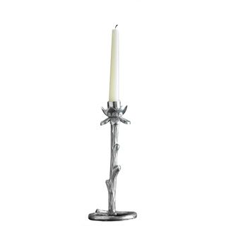 Flowering Aluminum 10 inch Candle Holder