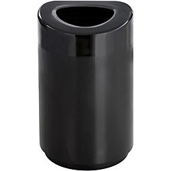 20 X 33 Safco Steel Black Open Top Receptacle (30 Gallon)