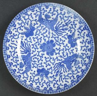 Japan China Phoenix Bird Salad/Dessert Plate, Fine China Dinnerware   Blue Phoen
