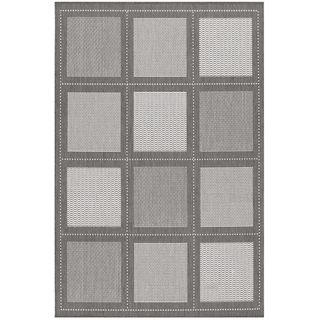 Recife Summit Grey/ White Rug (510 X 92) (GreySecondary colors WhitePattern SquaresTip We recommend the use of a non skid pad to keep the rug in place on smooth surfaces.All rug sizes are approximate. Due to the difference of monitor colors, some rug c