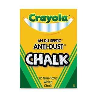 Crayola Nontoxic Anti dust Chalk (pack Of 12) (WhiteModel Anti dustIncludes Twelve (12) pieces of chalkImported )