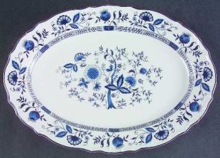 Sone 3318 12 Oval Serving Platter, Fine China Dinnerware   Blue Onion Design,Bl
