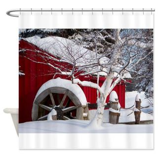  Snow Covered Wheelmill Shower Curtain  Use code FREECART at Checkout