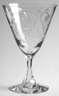 Tiffin Franciscan Linda Clear Water Goblet   Stem #17625, Clear