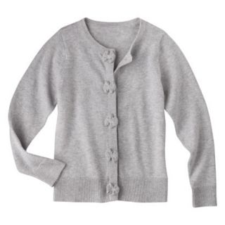 Cherokee Infant Toddler Girls Solid Cardigan   Heather Grey 5T