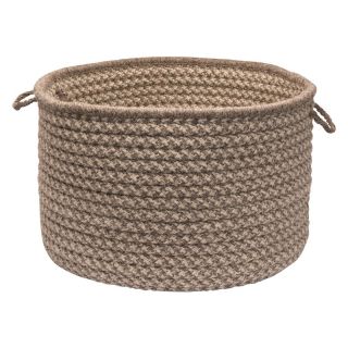 Colonial Mills HD32A018X018 Natural Wool Houndstooth Utility Basket   Latte