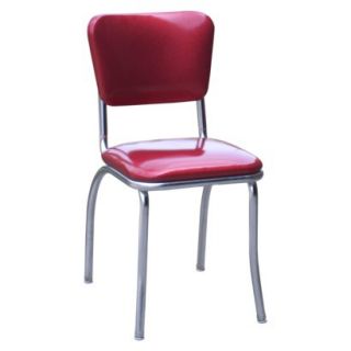 Dining Chair Diner Chair   Set of 2 (Red)