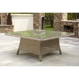 Anacara Pacifica All Weather 66 in. Square Patio Dining Table with Glass Top