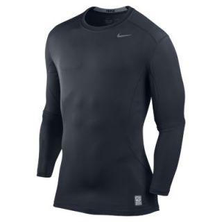 Nike Pro Combat Core Fitted 2.0 Long Sleeve Mens Shirt   Dark Obsidian