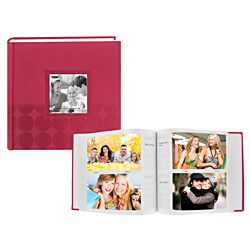 Pioneer Embossed Pink Frame Cover Photo Album Set (PinkTheme/Design CirclesDimensions 1.75 inches x 9.25 inches x 8.75 inches )