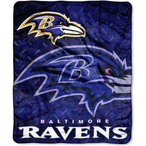 Baltimore Ravens Northwest Company Plush Throw 50x60 Roll Out