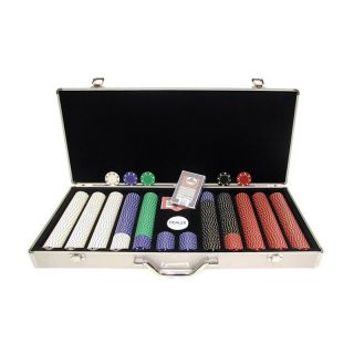 Trademark Poker 11.5g Suited Set in Silver Aluminum Case   650 Chips   10 1080 