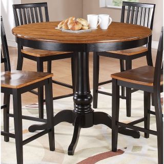 Carla 48 inch Round Counter Height Dining Table (Hardwood, MDFFinish options Oak, white/oak, green/oak, black/oakDimensions 36 inches high x 48 inch diameterAssembly required. This product ships in two (2) boxesAccessories are NOT included)