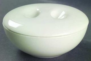 Iroquois Casual White Covered Soup Bowl with Coupe Soup Bowl Base, Fine China Di